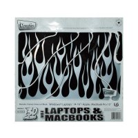     13"-14" Gizmobies Metallic Flames Silver on Blac