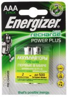  Energizer "Recharge Power Plus",  AAA, 700 mAh, 2 