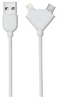   Remax Lightning + microUSB Souffle RC-031T  iPhone 6/6 Plus 1m White 14388