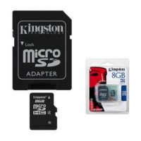- microSDHC 8  Kingston , Class 4 ( SDC4/8GBx )