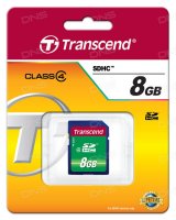   Transcend (TS8GSDHC4) SecureDigital High Capacity (SDHC) MemoryCard 8Gb Class4