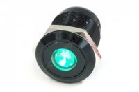 Lamptron Vandal Resistant Illuminated Switch(Momentary)+cable ( Dot Type) 19mm/BlackHousing/