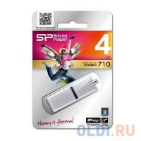   4GB USB Drive (USB 2.0) Silicon Power LuxMini 710 Silver (SP004GBUF2710V1S)