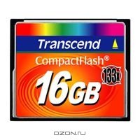 16Gb   CompactFlash (CF) Transcend CompactFlash Card, 133X (TS16GCF133)