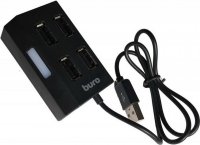  USB 2.0 BURO BU-HUB4-U2.0-SLIM 4  4 x USB 2.0 