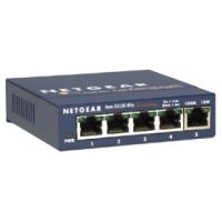  Netgear FS105-200PES 5-port ProSafe Desktop Switch (5UTP 10/100Mbps)