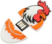 USB Flash  Apexto 16Gb Chicken White/Orange (US-CHICKEN-16G-PVC-O)