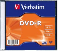  DVD-R Verbatim 4.7Gb 16x Slim Case (1 ) (43547)