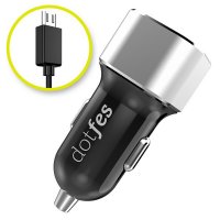   Dotfes B02s 2xUSB 3.1A + Micro USB Silver 03160