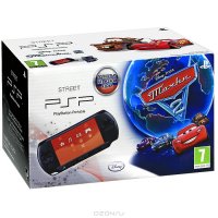   Sony PlayStation Portable E1008 Slim Base Pack Black +  Cars2 +  Geronimo