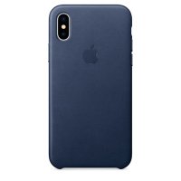   iPhone Apple iPhone X Leather Case Midnight Blue (MQTC2ZM/A)