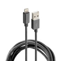  Rock USB to Lightning Metal Charge & Sync Round Cable 20cm RCB0432 Space Grey