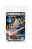  Flash USB drive QUMO 4Gb Sticker, blue RET