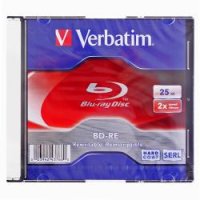   BD-RE  Verbatim 25Gb 2x Slim Case (1 ) (43768)