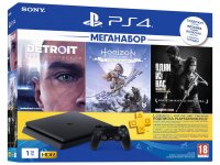   Sony PlayStation 4 1Tb + HZD + Detroit + TLoUS + PS 3 