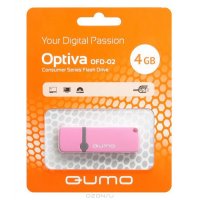  Qumo Optiva (QM4GUD-OP2-Pink) USB2.0 Flash Drive 4Gb (RTL)
