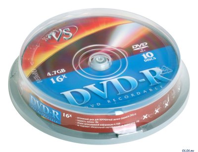 DVD-R VS 16x 4.7Gb CakeBox 10  20410