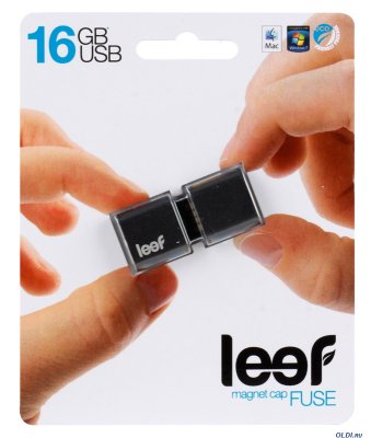   16GB USB Drive (USB 2.0) Leef Fuse Black/Black 