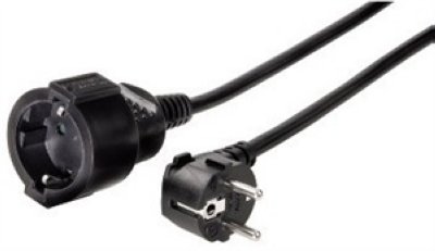  Hama Profi Extension Cable with Earth Contact 1 A3  Black (47869)