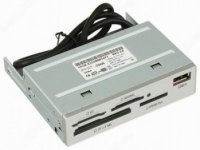  Sema (SFD-321F/TS4US Silver)3.5" Internal USB2.0 CF/MD/xD/MMC/SD/MS(/Pro/Duo)Card Reader/W