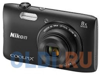  Nikon Coolpix S3600 Black (20.1Mp, 8x zoom, 2.6", SDXC, 720P)