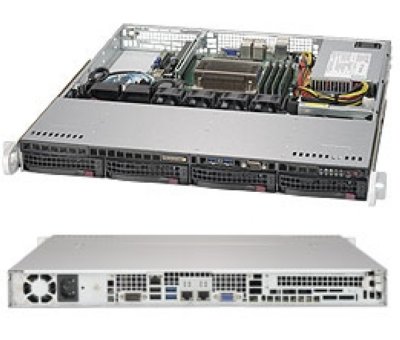 Supermicro SYS-5018D-MTLN4F  A1U (1x1150, C224, 4x UDDR3 ECC 1.5v, 4x3.5" HS Bays,