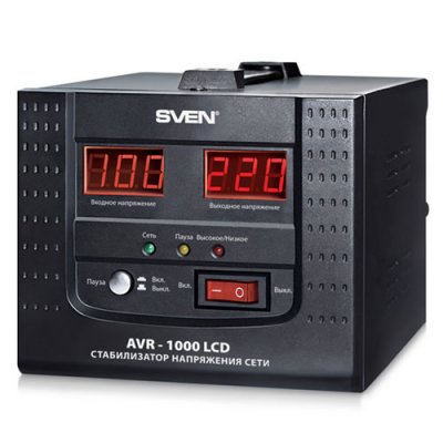 SVEN (AVR-1000 LCD) (7 A, .100-280 ,.220  8% , 700 , 1  Euro)