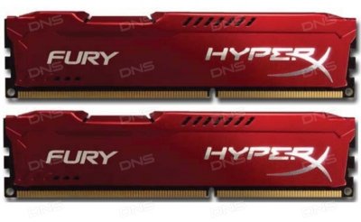    Kingston DDR3 8Gb (2x4Gb) 1866MHz pc-15000 HyperX FURY Red Series (HX318C10F