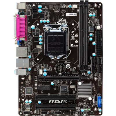   MSI H81M-E32 Socket1150 Intel H81 2xDDR3 1xPCI-E x16 1xPCI-E x1 2xPCI 2xSATAI 2xSA