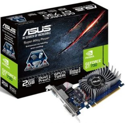  2048Mb ASUS GeForce GT730  CUDA PCI-E 64bit GDDR5 DVI HDCP HDMI DP GT730-SL-2GD5-BRK Ret