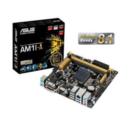 ASUS AM1I-A   (AM1,AMD AM1,mini-ITX,2*DDR3(1600),PCI-Ex4,GLan,2*SATA 6G,7.1CH,2*USB