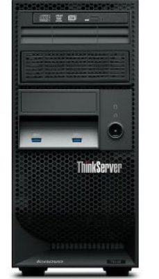 Lenovo ThinkServer TS140  G3220 (3 GHz)/1x4GbUD/RAID 0/1/10/5)/NonHotPlug 2x500GB LFF(2/4)/DVD