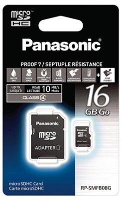   Panasonic microSD 16Gb Class 4, 10 Mb/s