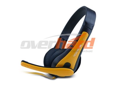  CANYON entry price PC headset, combined 3,5 plug, leather pads, Black-yellow.