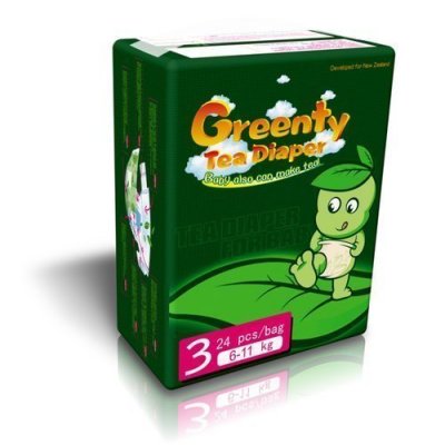  Greenty () Tea Diaper, 6-11 , 24 