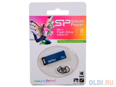   Silicon Power Touch 835 Blue 8GB (SP008GBUF2835V1B)