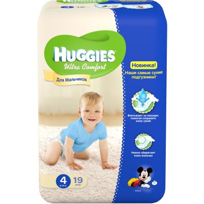  HUGGIES Ultra Comfort   4, 8-14 ., 19 .