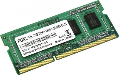     SO-DDR3 2Gb PC12800 1600MHz Samsung FL1600D3S11-2GS Foxline