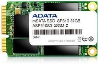  SSD 32Gb A-DATA Premier Pro SP310 (ASP310S3-32GM-C, SATA-III, mSATA, MLC)