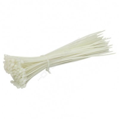  Overhard cable ties 2.5 x100 mm, 200 pcs - White