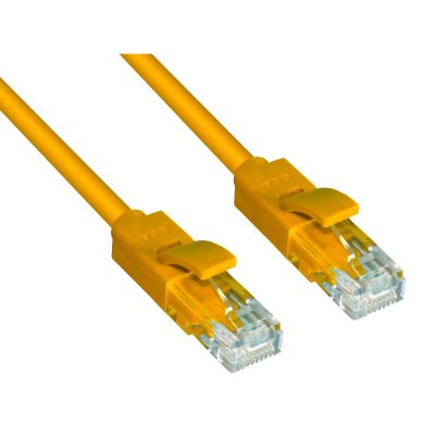   Greenconnect UTP 24AWG 5e RJ45 T568B 0.3m Yellow GCR-LNC02-0.3m