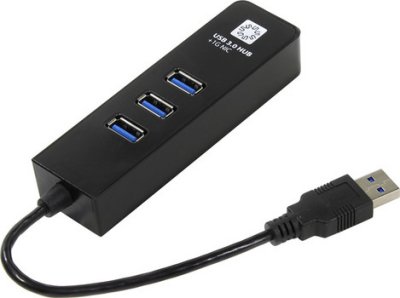  USB 3.0 5bites UA3-45-04BK 3 ports Black + LAN