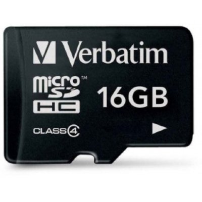   MicroSD 16Gb Verbatim (44007) Class 4 microSDHC