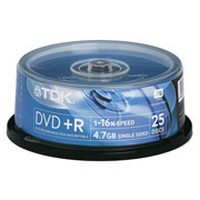   DVD+R TDK 4.7  16x, 25 ., cake box