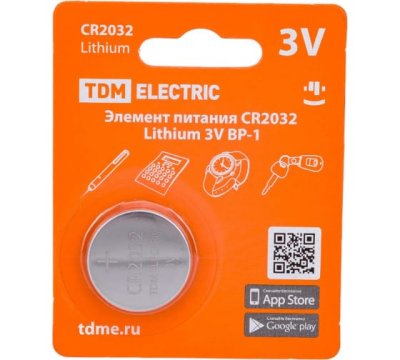   TDM CR2032 Lithium 3V BP-1 SQ1702-0099