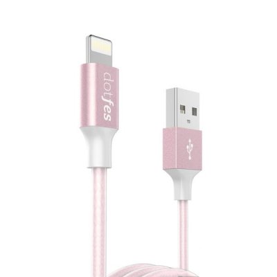  Dotfes USB - Lightning A03 2.5A 1m Rose Gold 14614