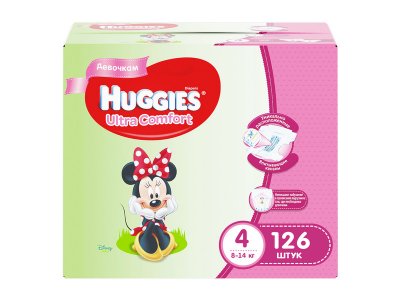  Huggies Ultra Comfort 4 Disney Box 8-14  126   