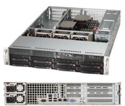 Supermicro SYS-6027R-WRF  A2U (2x2011,C602,16xDDR3 1.6, 8x3.5"HS Bays, SATA 8x3G+2