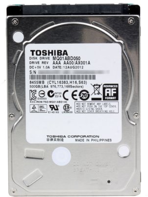 Toshiba MQ01ABD050   SATA 500GB 2.5" MQ01ABD SATA 3Gb/s 5400rpm 8MB