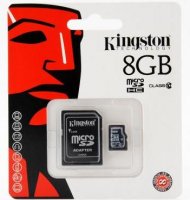  Kingston microSDHC Class10 8Gb + Adapter